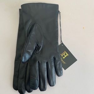 NWT Black Fiber Heat Leather Gloves sz 7